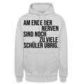 zu viele Schüler - Unisex Hoodie - Hellgrau meliert