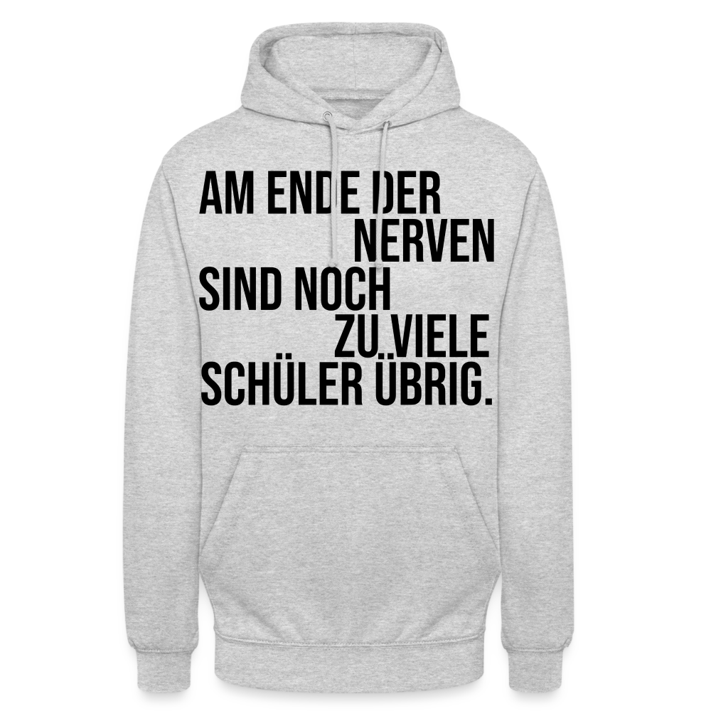 zu viele Schüler - Unisex Hoodie - Hellgrau meliert