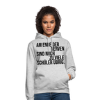 zu viele Schüler - Unisex Hoodie - Hellgrau meliert