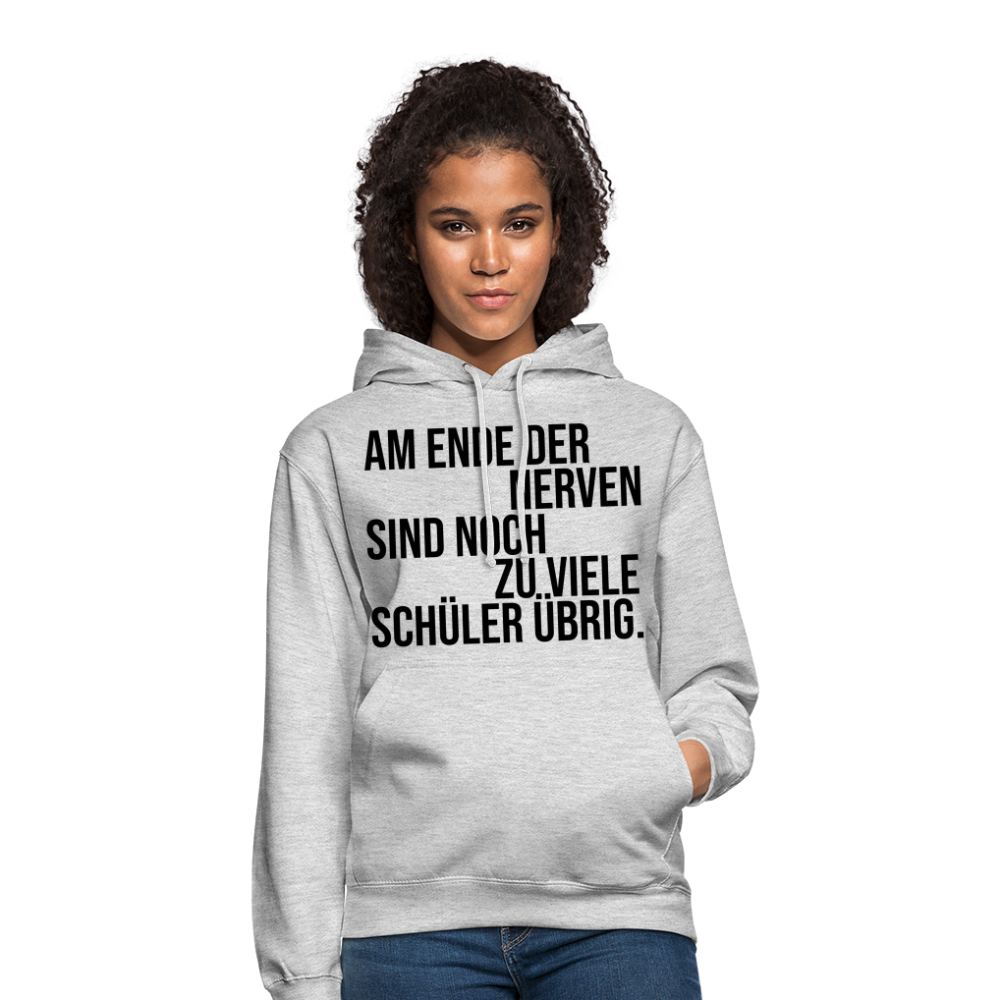 zu viele Schüler - Unisex Hoodie - Hellgrau meliert