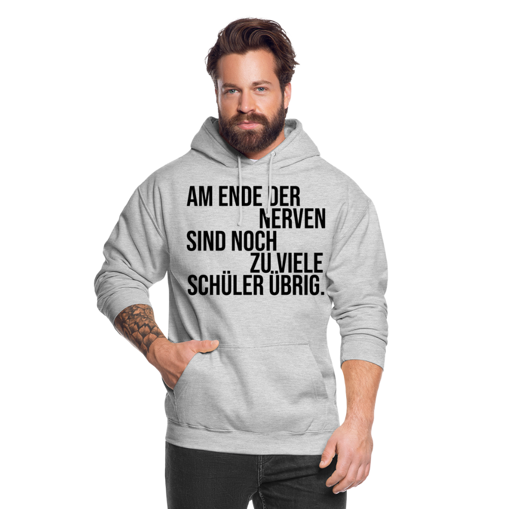 zu viele Schüler - Unisex Hoodie - Hellgrau meliert