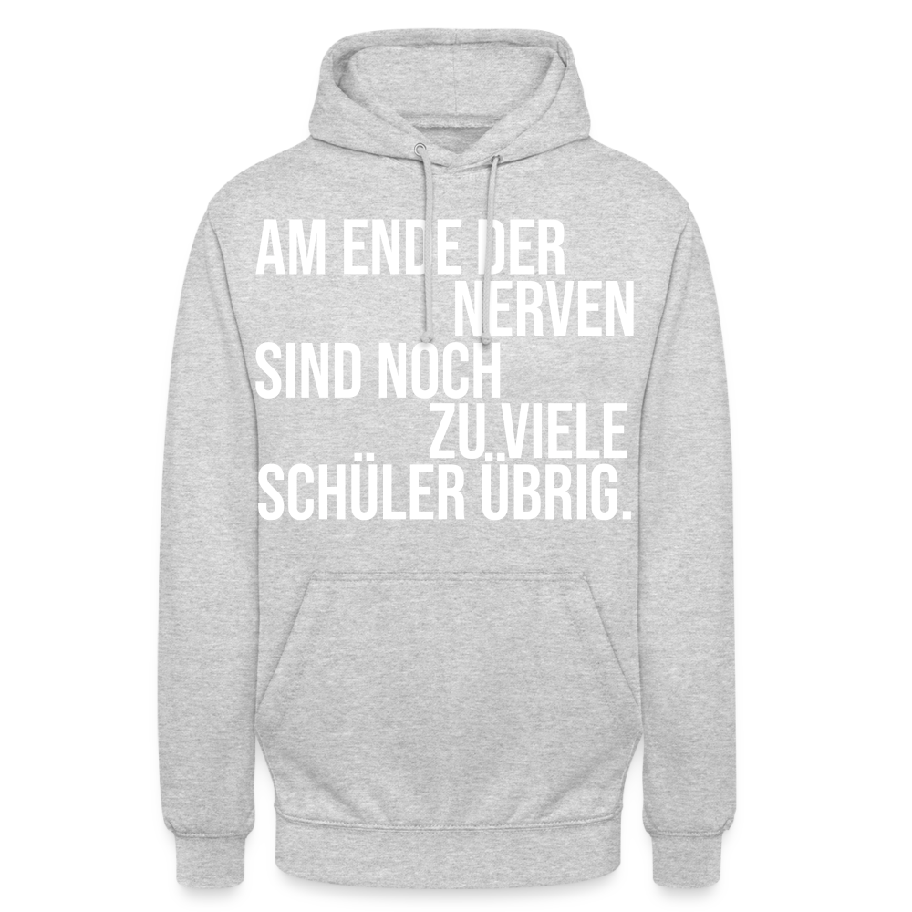 Zu viele Schüler - Unisex Hoodie - Hellgrau meliert