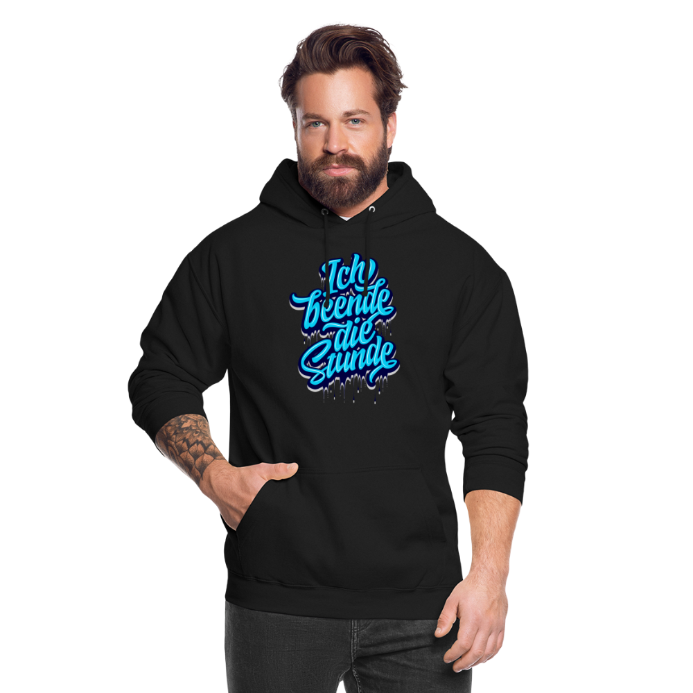 Ich beende die Stunde - Unisex Hoodie - Schwarz