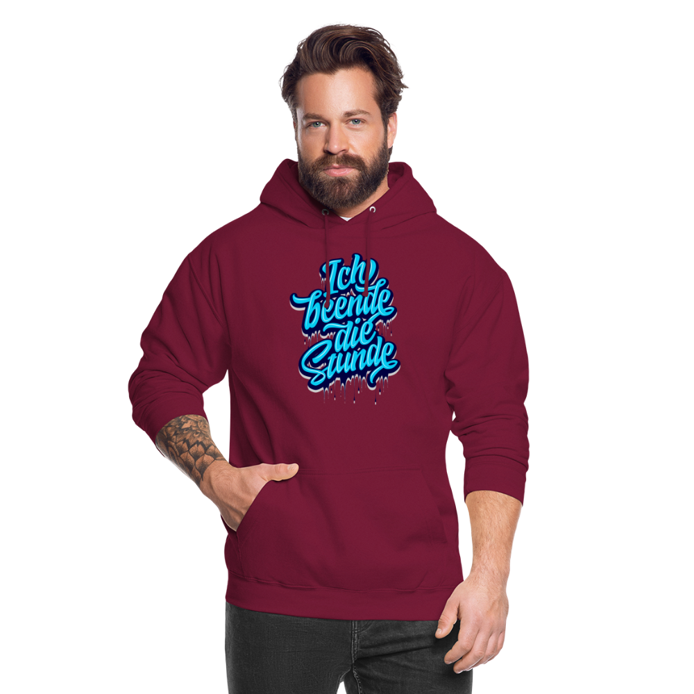 Ich beende die Stunde - Unisex Hoodie - Bordeaux