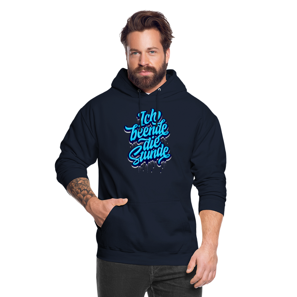 Ich beende die Stunde - Unisex Hoodie - Navy