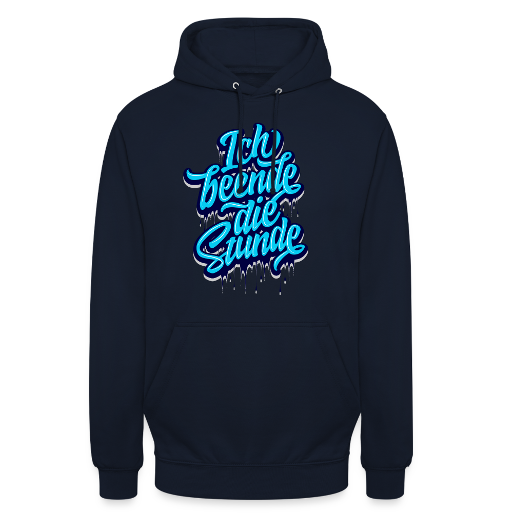 Ich beende die Stunde - Unisex Hoodie - Navy