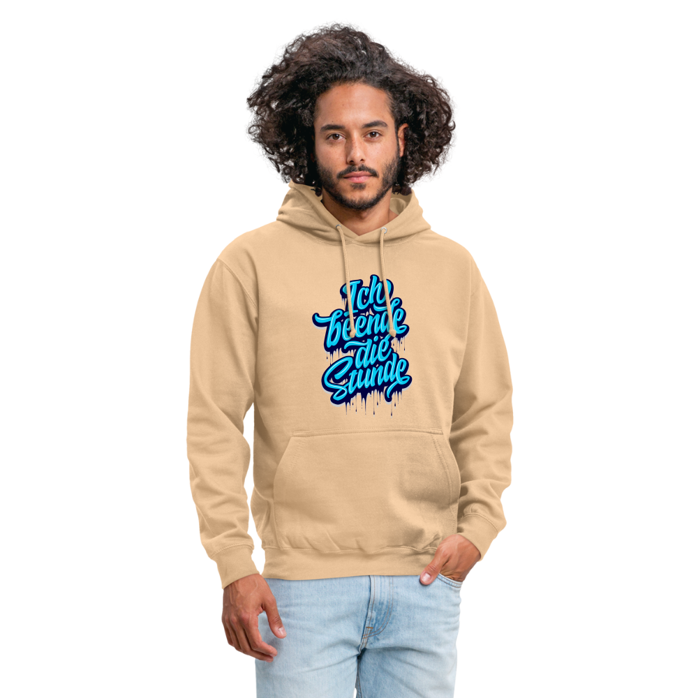 Ich beende die Stunde - Unisex Hoodie - Beige