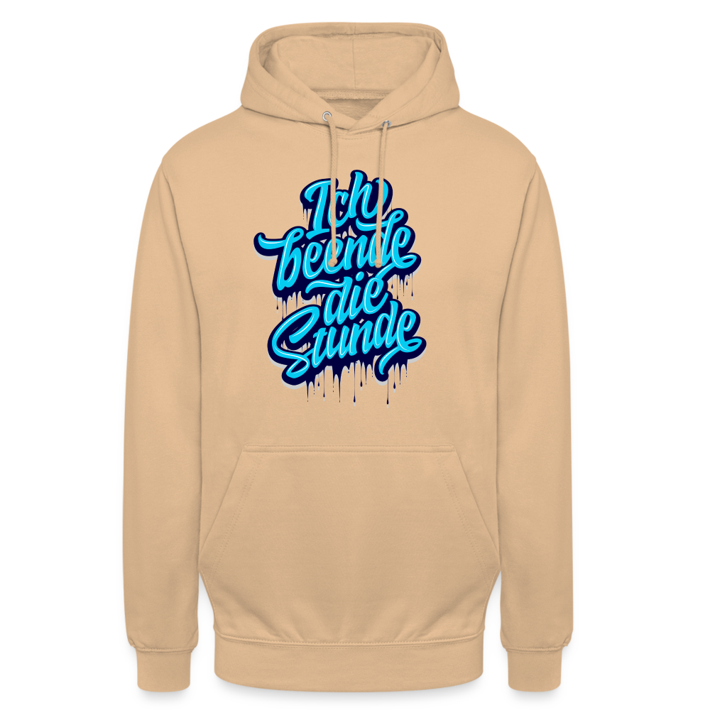 Ich beende die Stunde - Unisex Hoodie - Beige