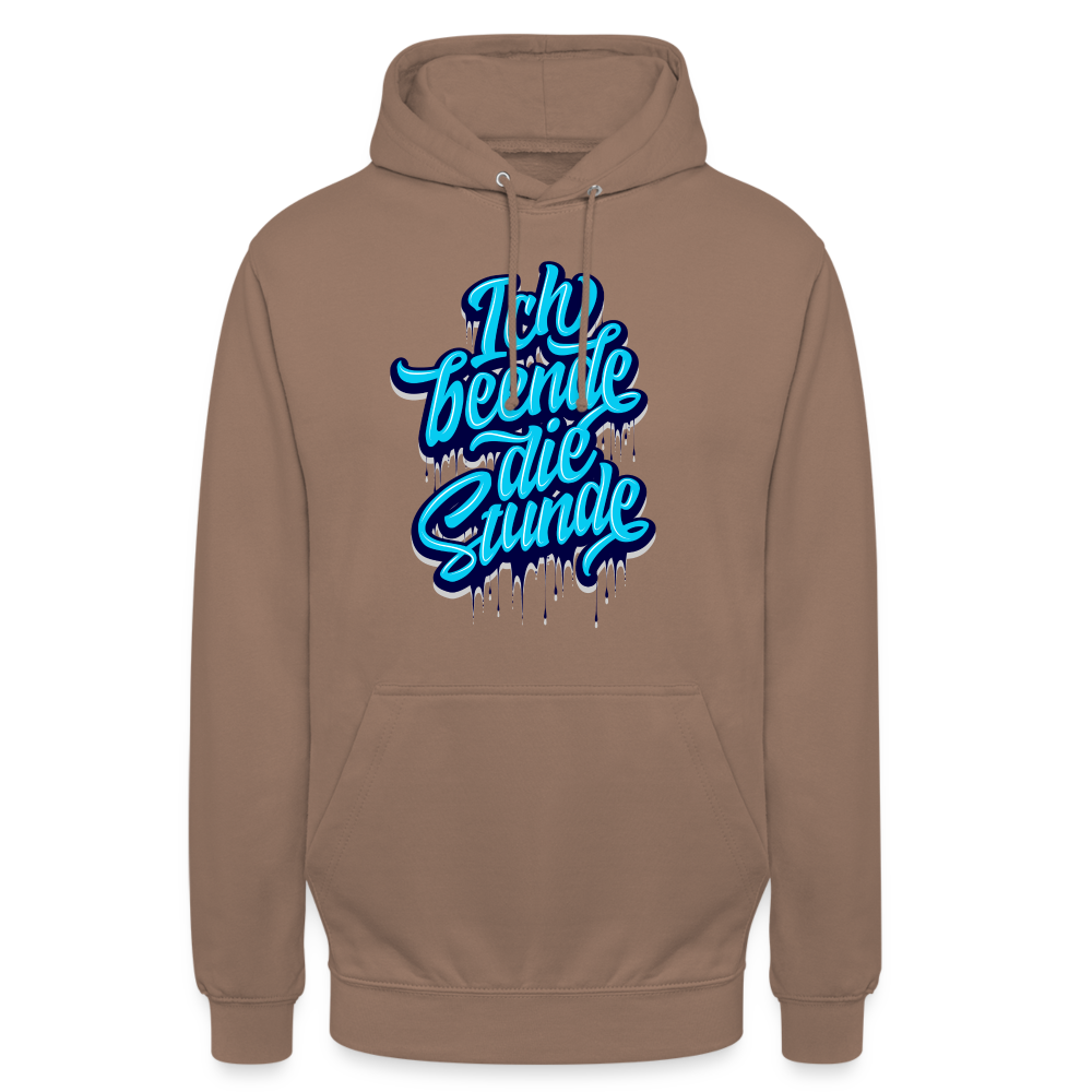 Ich beende die Stunde - Unisex Hoodie - Mokka