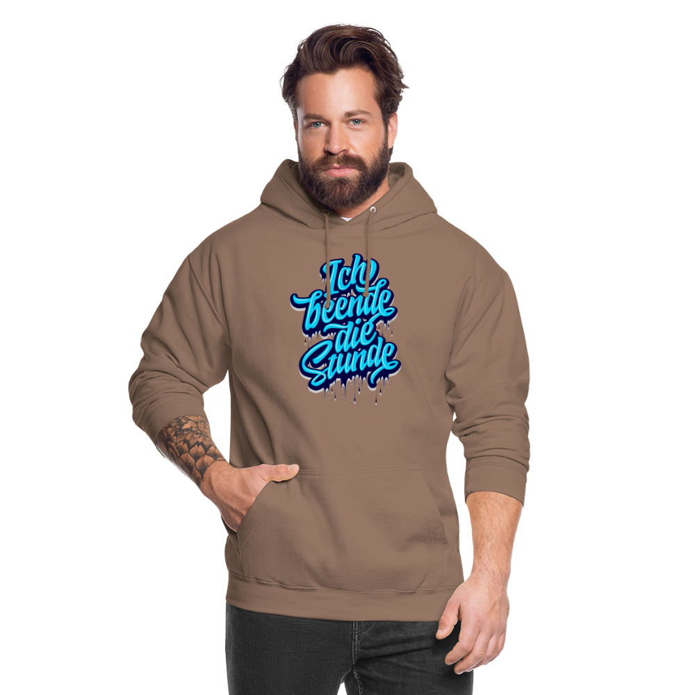 Ich beende die Stunde - Unisex Hoodie - Mokka