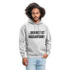 Der Rest ist Hausaufgabe! - Unisex Hoodie - Hellgrau meliert