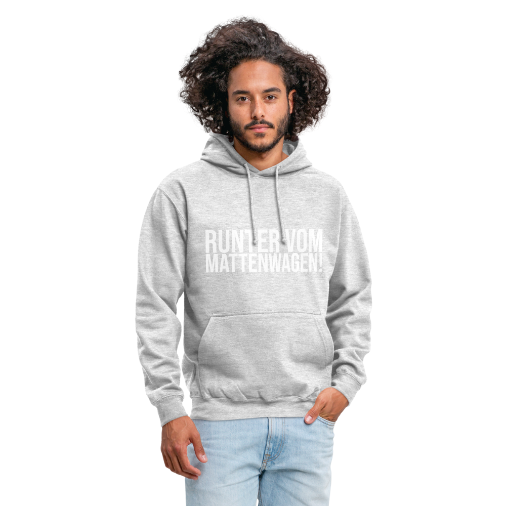 Runter vom mattenwagen - Unisex Hoodie - Hellgrau meliert