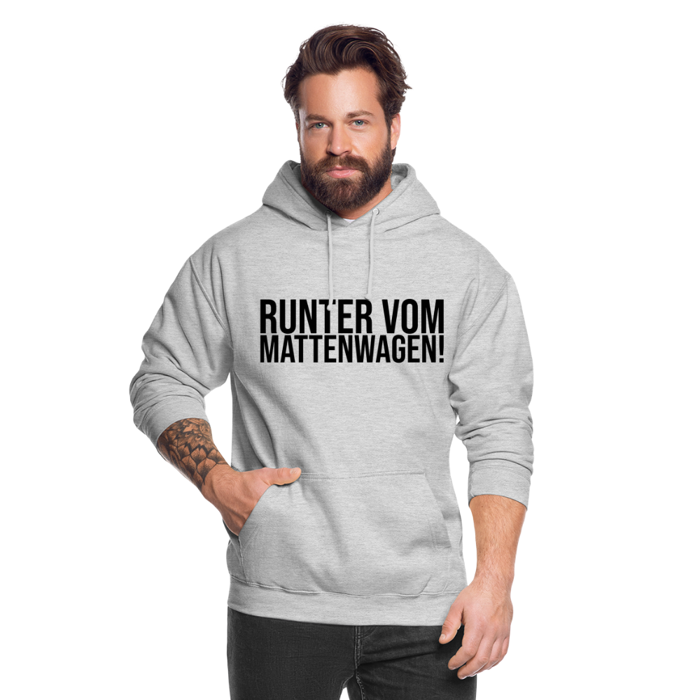 Runter vom Mattenwagen - Unisex Hoodie - Hellgrau meliert