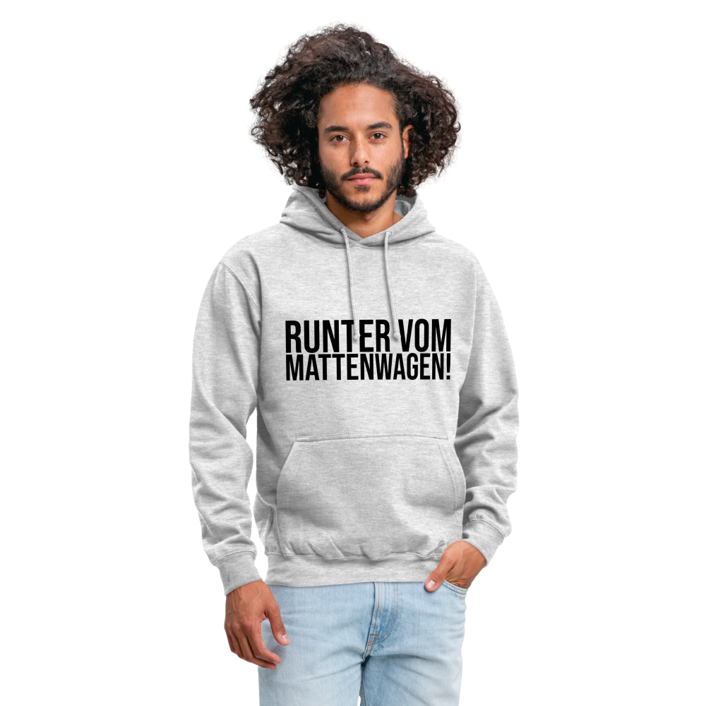 Runter vom Mattenwagen - Unisex Hoodie - Hellgrau meliert