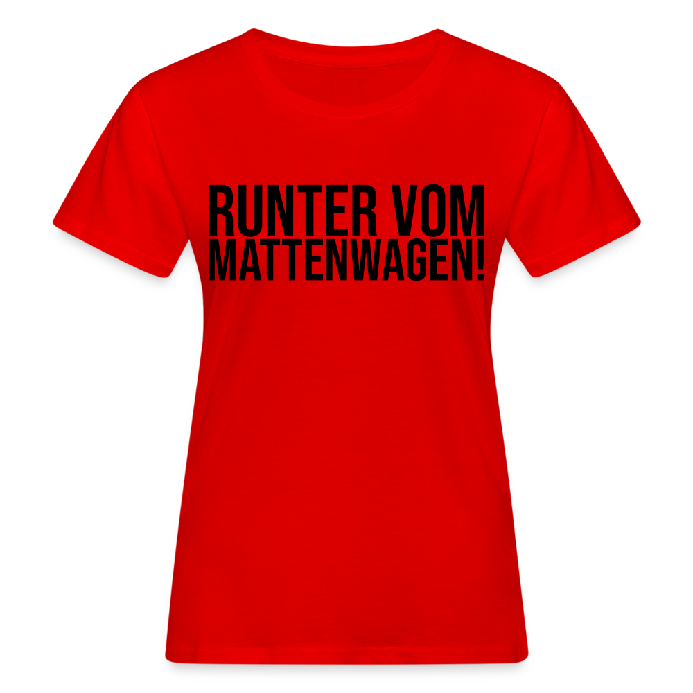 Mattenwagen - Frauen Bio-T-Shirt - Rot