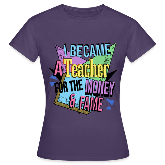 Money & Fame 90's - Frauen T-Shirt - Dunkellila