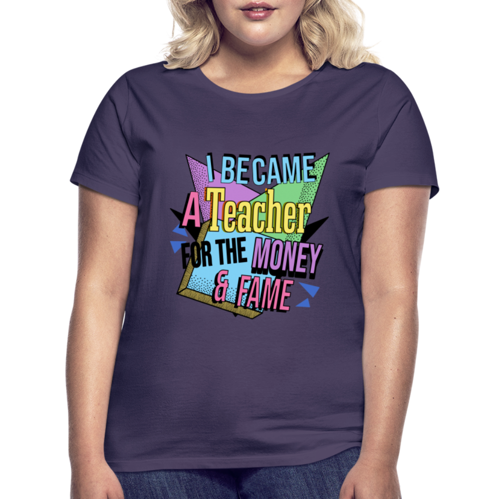 Money & Fame 90's - Frauen T-Shirt - Dunkellila