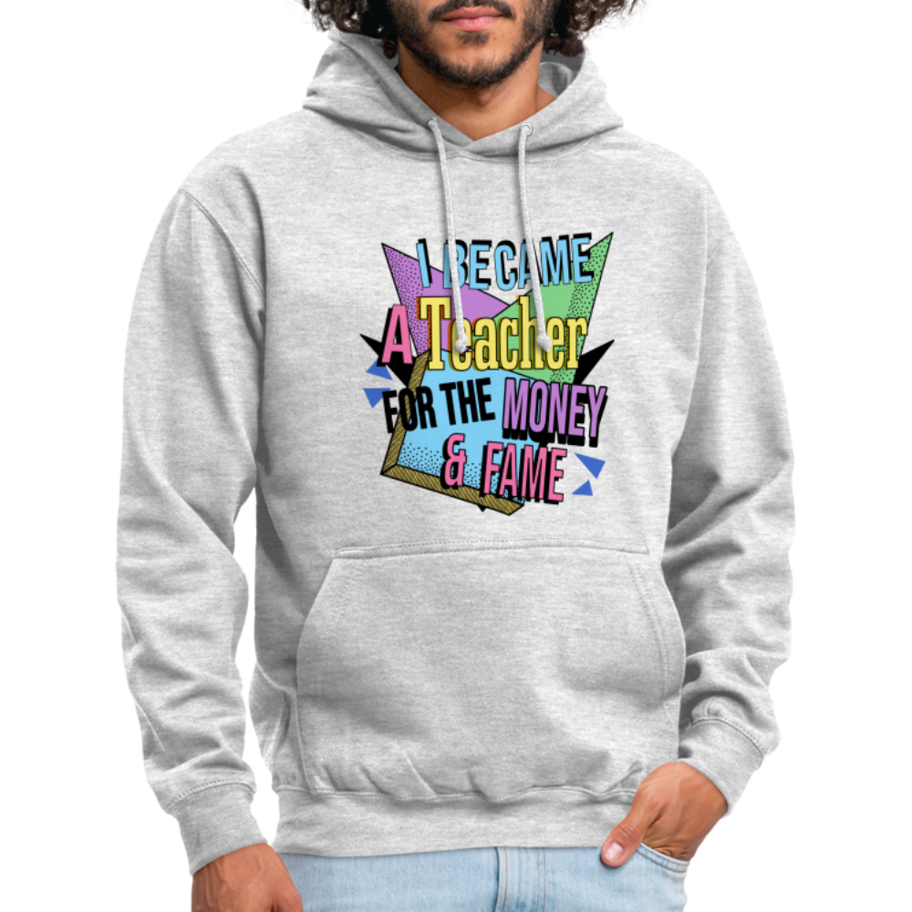 Money & Fame Retro - Unisex Hoodie - Hellgrau meliert