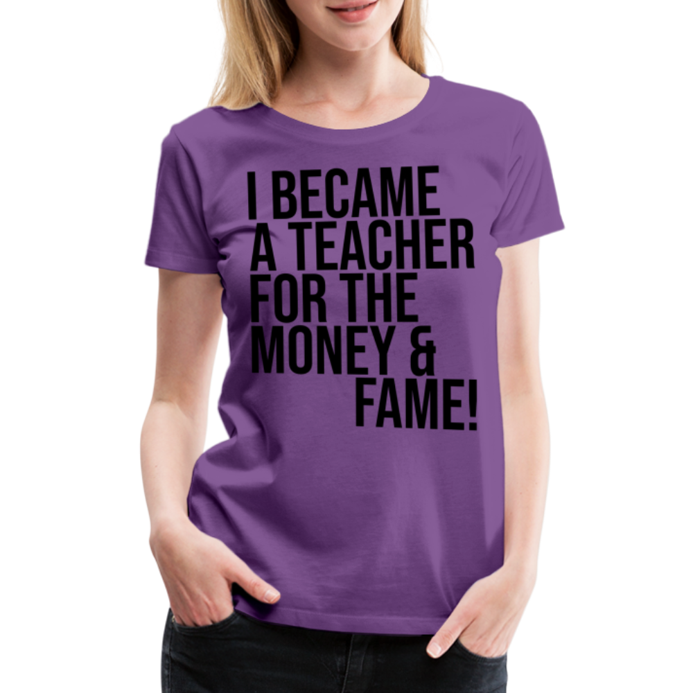 Money & Fame - Frauen Premium T-Shirt - Lila