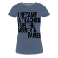 Money & Fame - Frauen Premium T-Shirt - Blau meliert