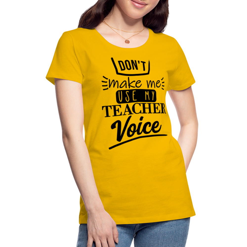 Teacher Voice - Frauen Premium T-Shirt - Sonnengelb