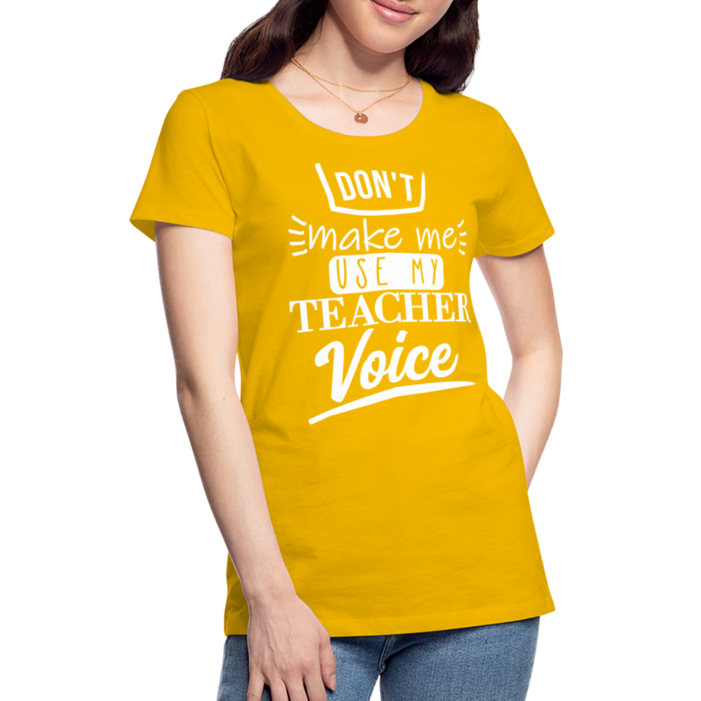 Teacher Voice - Frauen Premium T-Shirt - Sonnengelb