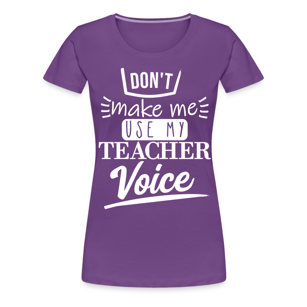 Teacher Voice - Frauen Premium T-Shirt - Lila