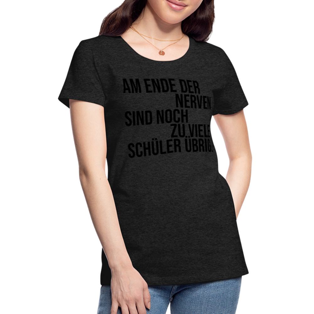 zu viele Schüler - Frauen Premium T-Shirt - Anthrazit