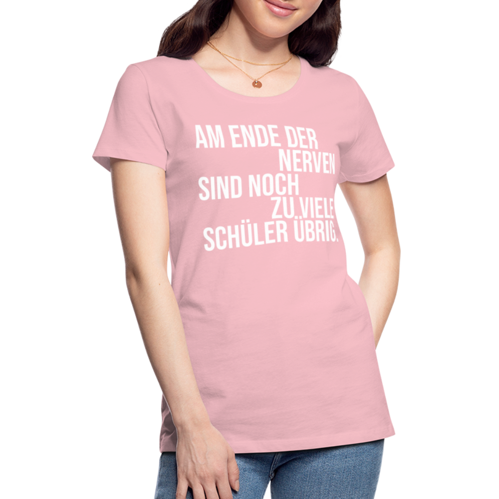 zu viele Schüler - Frauen Premium T-Shirt - Hellrosa