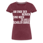 zu viele Schüler - Frauen Premium T-Shirt - Bordeauxrot meliert