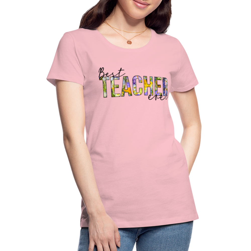 Best Teacher Ever - Frauen Premium T-Shirt - Hellrosa