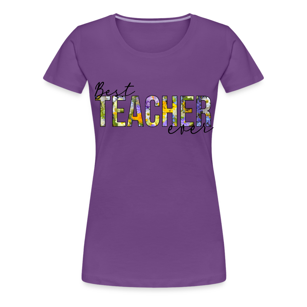Best Teacher Ever - Frauen Premium T-Shirt - Lila