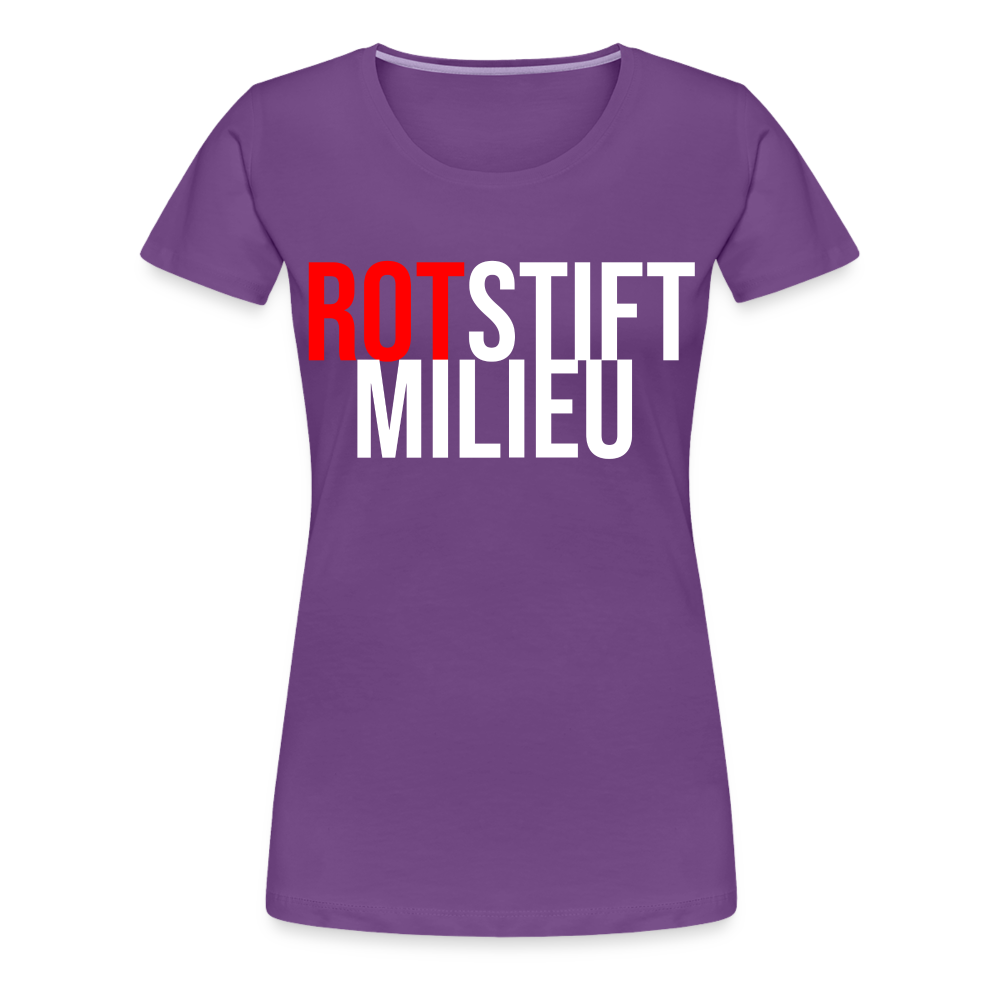 Rotstiftmilieu - Frauen Premium T-Shirt - Lila