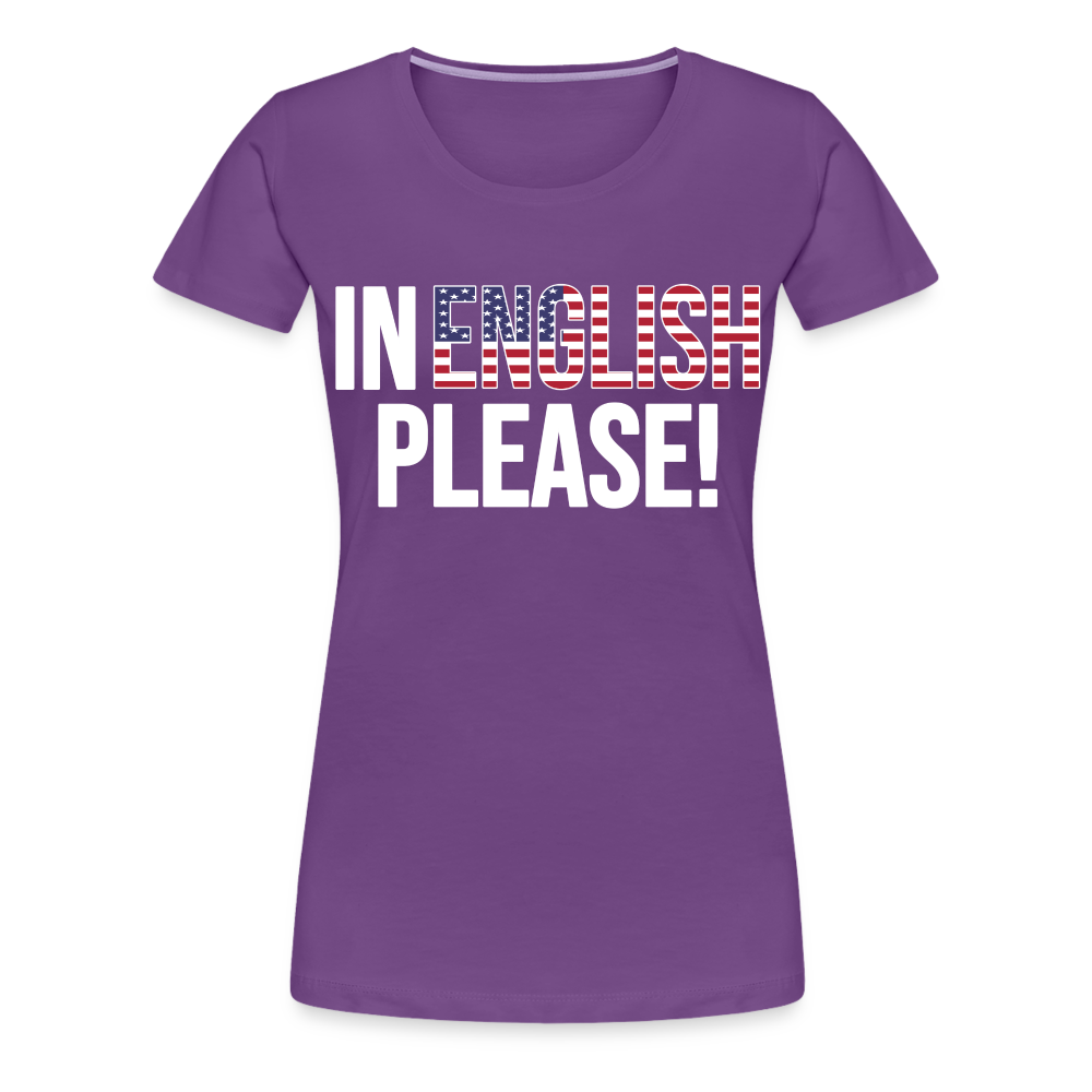 In English Please! - Frauen Premium T-Shirt - Lila