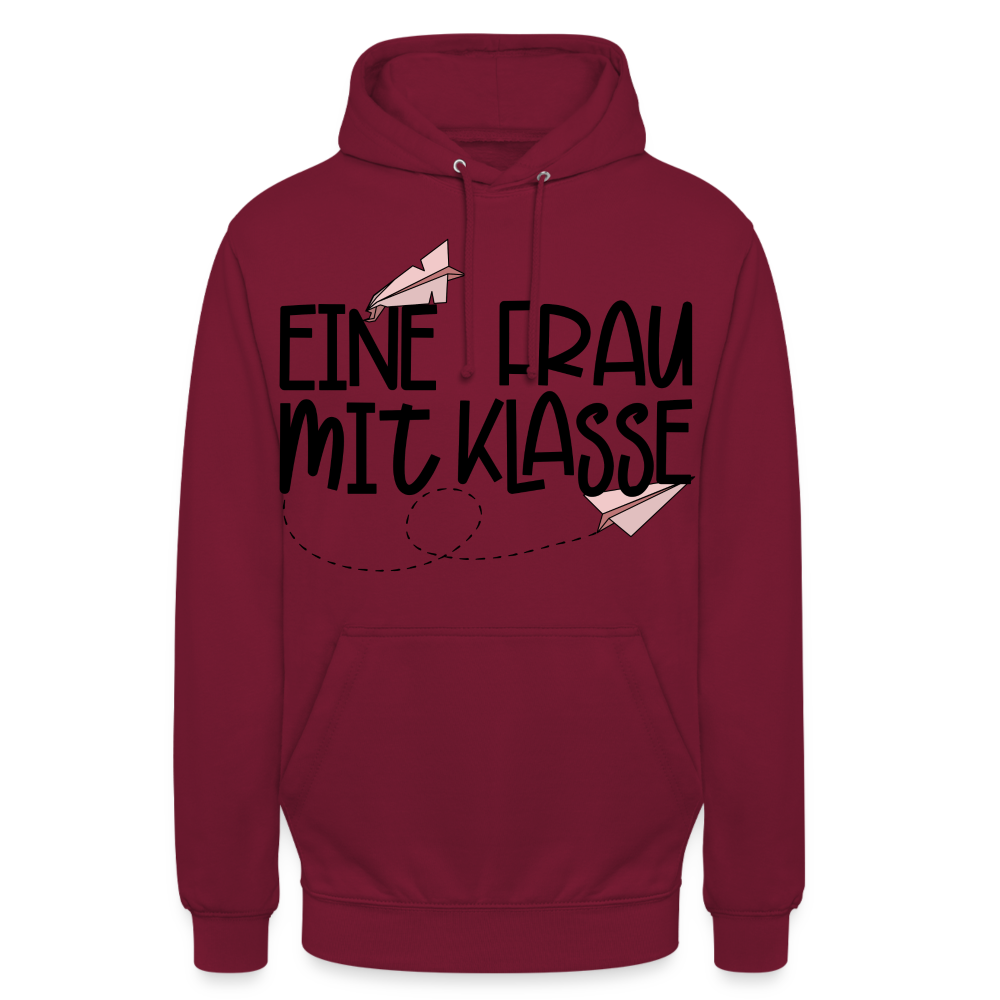 Eine Frau mit Klasse - Hoodie - Bordeaux