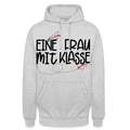 Eine Frau mit Klasse - Hoodie - Hellgrau meliert