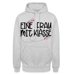 Eine Frau mit Klasse - Hoodie - Hellgrau meliert