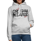 Eine Frau mit Klasse - Hoodie - Hellgrau meliert