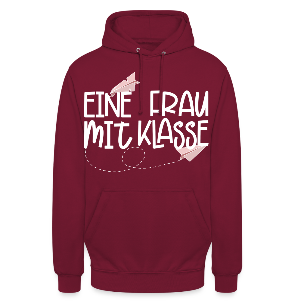 Eine Frau mit Klasse - Hoodie - Bordeaux