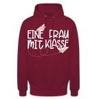 Eine Frau mit Klasse - Hoodie - Bordeaux