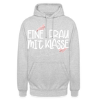 Eine Frau mit Klasse - Hoodie - Hellgrau meliert