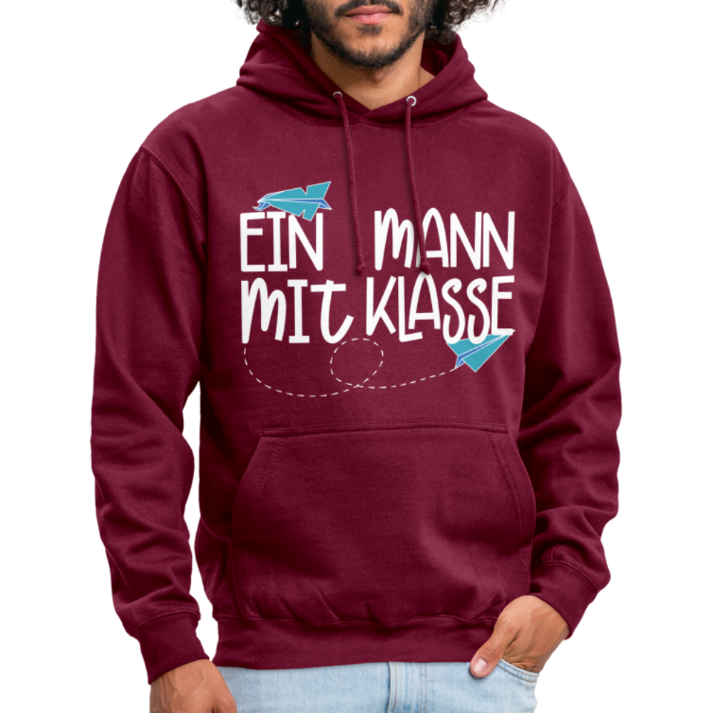 Ein Mann mit Klasse - Hoodie - Bordeaux