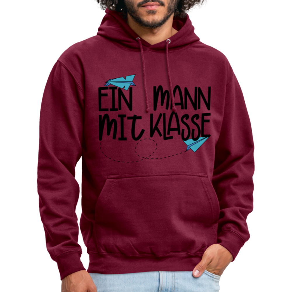 Ein Mann mit Klasse - Hoodie - Bordeaux
