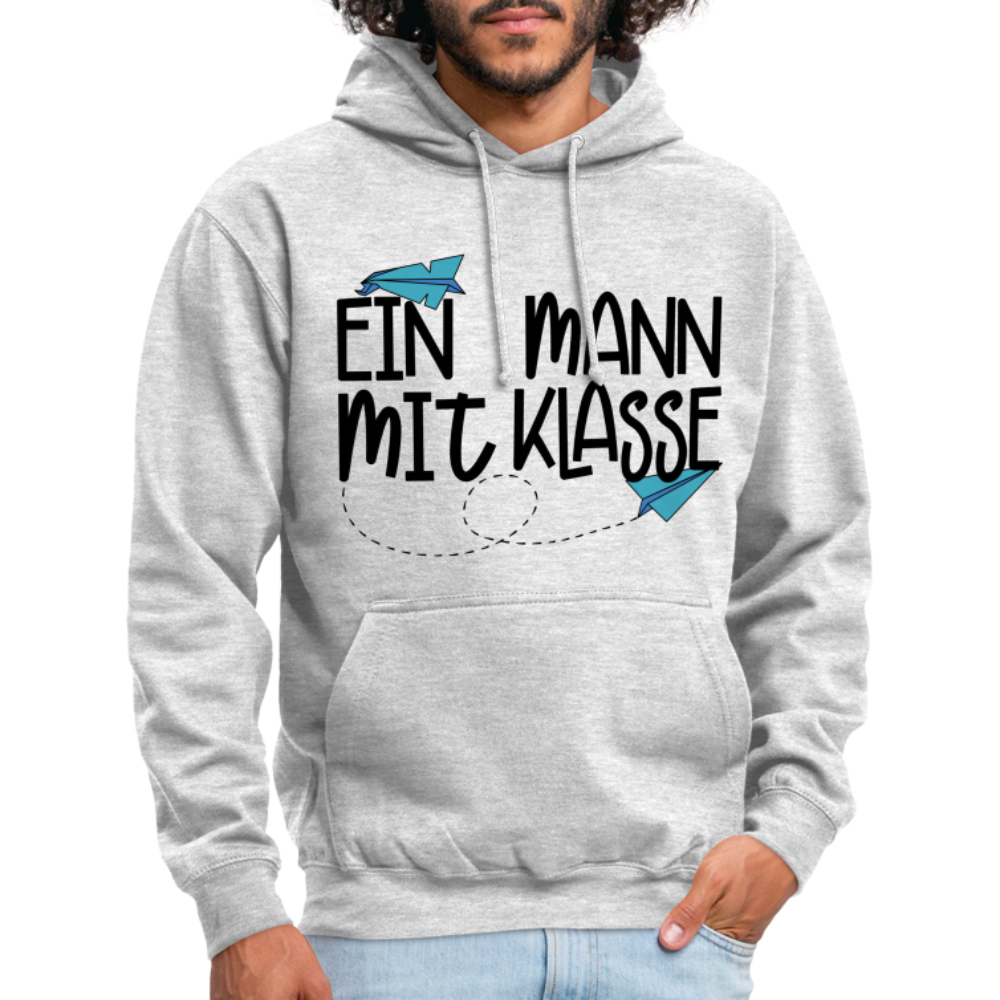 Ein Mann mit Klasse - Hoodie - Hellgrau meliert