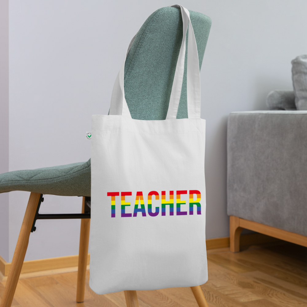 Teacher (LGBT+) - Bio-Stoffbeutel - weiß
