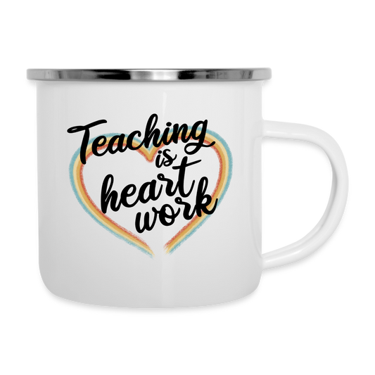 Teaching is heart work - weiß