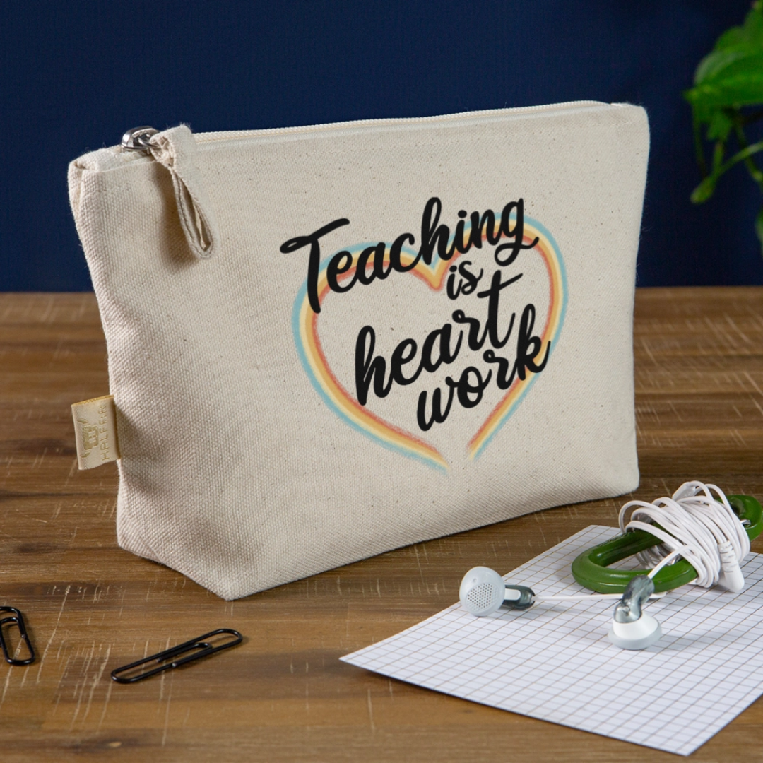 Teaching is heart work - pencil case 
