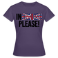 In english please - Frauen T-Shirt - Dunkellila