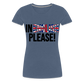 In english please - Frauen Premium T-Shirt - Blau meliert