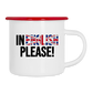 In english please - Emaille-Tasse - Weiß/Rot